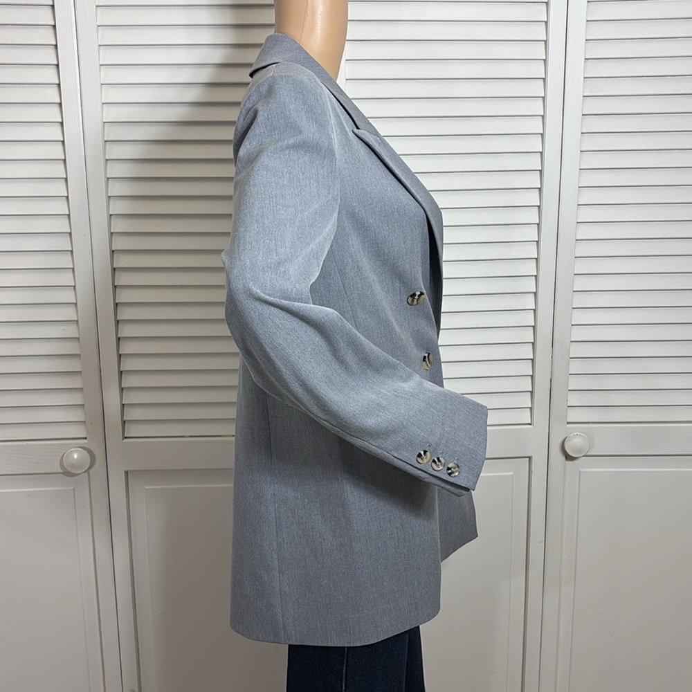 Favorite Daughter Double Breasted Relaxed Blazer Gray Small - Picture 6 of 15